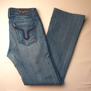 Vigoss Studio Denim Jeans Size 27/4 Low Rise Boot Cut Medium Wash